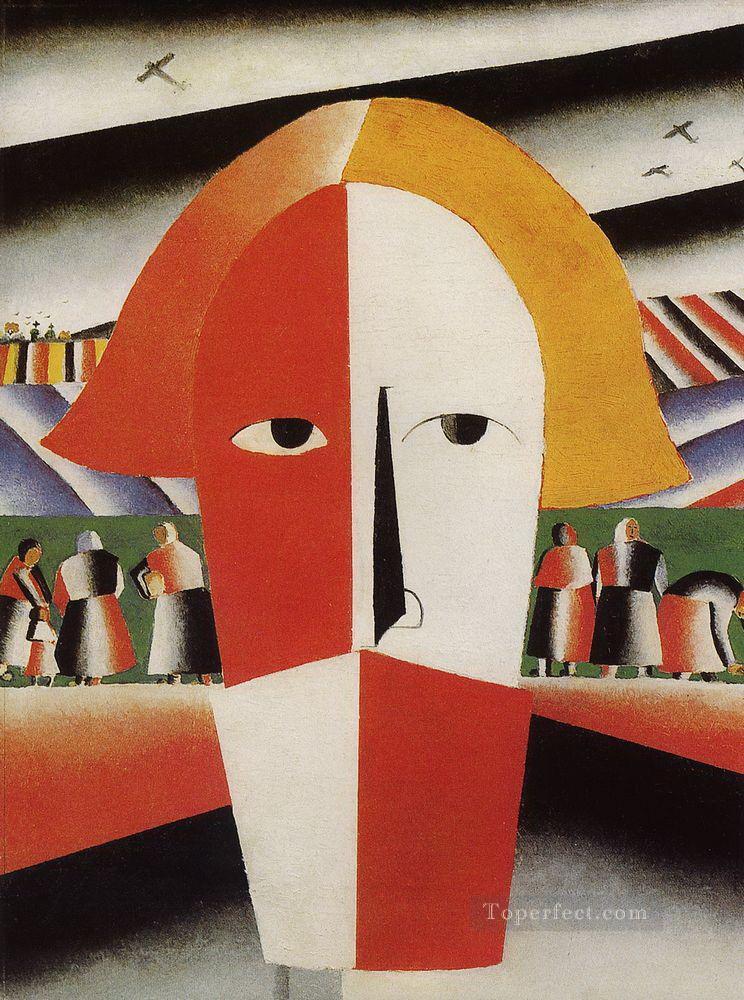 head of a peasant 1929 Kazimir Malevich Oil Paintings